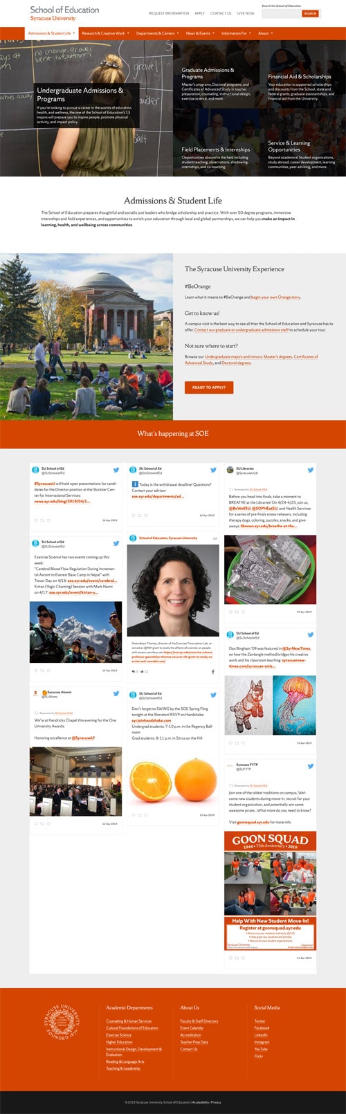 Syracuse University SOE website